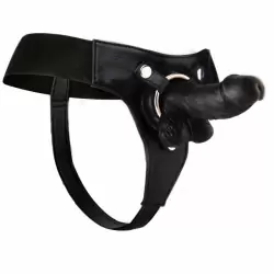 Страпон без резины с креплением на тело Realistic - 7 Inch - Strap-On - Black