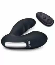 Мощный стимулятор простаты BlueLine Prober , с пультом Д/У, 12,5 см, 4 режима, силикон