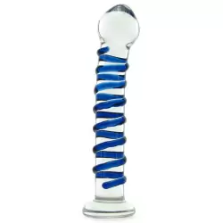 Фаллоимитатор Spiral из стекла – прозрачный