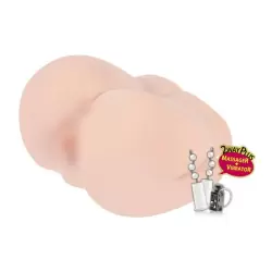 Полуторс вагина-анус Juliana+ с вибрацией, ротацией и голосом – телесный