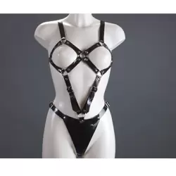 Сбруя Подиум из натуральной кожи - S/M