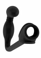 Массажер простаты с разделительным кольцом для мошонки No.2 - Butt Plug with Cockring