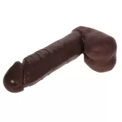 Трусики с декоративной пряжкой и фаллосом-реалистиком Ultra Passionate Harness – коричневый