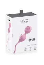 Набор сменных вагинальных шариков Ovo L1a с держателем – розовый