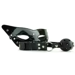 Комплект из маски и кляпа Masquerade Mask & Ball Gag – черный	