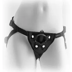 Страпон-трусики Vibrating Plush Harness с вибрацией