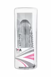 Насадка на пенис TOYFA с клиторальным стимулятором - прозрачный