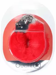 Элегантные наручники Heavy-duty Fluffy Handcuffs, 24,2 см, красный