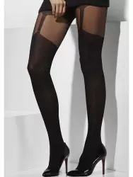 Колготки с рисунком Скрытая Страсть (Fever) – черный