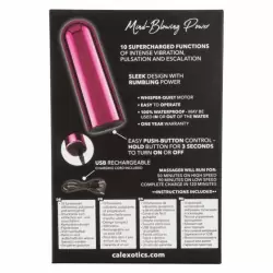 Компактная вибропуля Glam - PINK, 9 см, 10 режимов, розовый