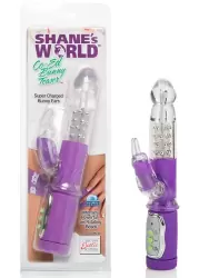 Вибратор для G-точки Shane`s World Co-Ed Bunny Teaser с ротацией – фиолетовый
