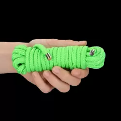 Флуорисцентная веревка для связывания Shots Toys Japanese Rope, 5 метров