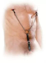 Зажимы на соски с утяжкой для пениса Fetish Fantasy