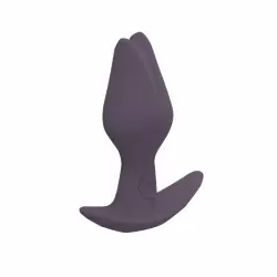 Необычная анальная пробка Fun Factory Analplug Bootie FEM, 8,5 см, в форме тюльпана, темно серая