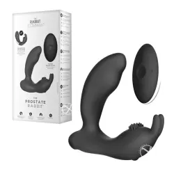 Перезарежаемый стимулятор простаты с вибрацией The Prostate Rabbit - черный