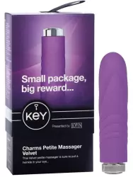 Мини вибромассажер с насадкой Charms Velvet - Lavender