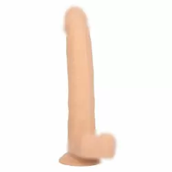 Реалистичный фаллоимитатор-гигант Size Queen, 30,5 см, ТПЕ, телесный