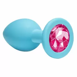 Анальная пробка Emotions Cutie Small Turquoise pink crystal 4011-06Lola