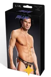 Мужские сетчатые G-стринги BlueLine милитари – L/XL