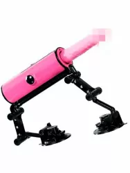 Разогревающаяся секс-машина TOYFA MotorLovers Pink-Punk, с пультом Д/У, 36 см
