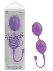 Двойные вагинальные шарики L’Amour, овальные, 11 см, силикон, фиолетовый