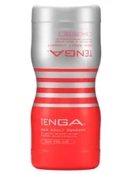 Нереалистичный мастурбатор Tenga Dual Sentation Cup, 15,5 см, ТПЭ, белый