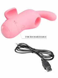 Вакуумный стимулятор клитора Baile Magic Fairy, с вибратором, 10 режимов, на палец