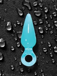 Анальная пробка мини с кольцом Jolie Pleasures - Aqua