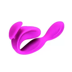 Перезаряжаемый вибратор Lust со стимулятором клитора и держателем – пурпурный