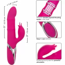 Изогнутый вибратор-кролик Enchanted Embrace с функцией ротацией и пенетрации, 12,7 см, 16 режимов, розовый