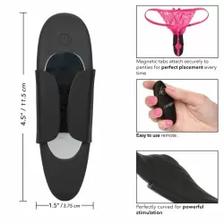 Носимый стимулятор клитора Lock-N-Play Remote Panty Teaser, 12 режимов, с пультом Д/У, 11,5 см, черный