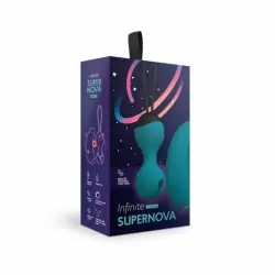 Виброшарики Кегеля с вибро-пультом SuperNova, цвет морская волна