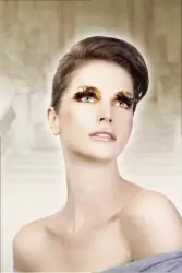 Ресницы перьевые Baci Султанка – коричневый с желтым