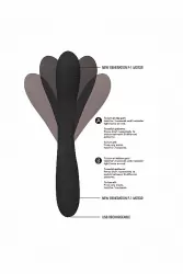 Двухсторонний вибратор Flex (черный)