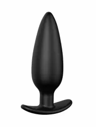 Вытянутая анальная пробка Erozon №07 Self Penetrating Butt Plug, 11 см, со смещенным центром тяжести, силикон, черный