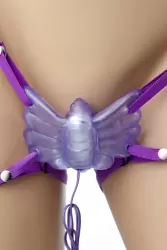 Клиторальный стимулятор в форме бабочки TOYFA с вибрацией - фиолетовый