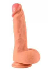 Силиконовый ультра-реалистик с двойной структурой Real Man Dual Layer 20 см – телесный