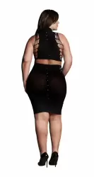 Эротический комплект из топа и юбки Turtleneck (XL-4XL)