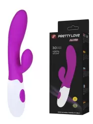 Стильный многофункциональный вибратор двойного воздействия Alvis – малиновый 