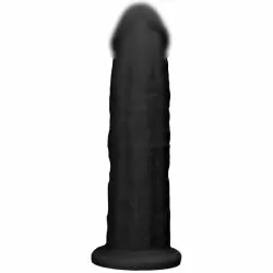 Реалистичный фаллоимитатор Shots toys, 22,8 см, силикон, черный 