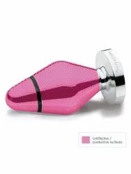 Анальный стимулятор Mystim John S, для подключения к источнику электроимпульсов, 9 см, серебристый