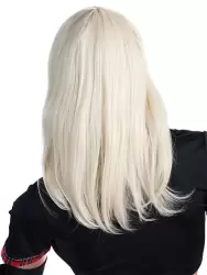 Парик блондинки с прямыми волосами до плеч