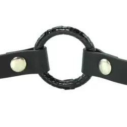 Кляп с кольцом Open Mouth Gag – черный 