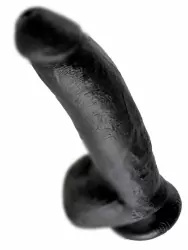 Реалистичный фаллоимитатор Pipedream King Cock 9 Cock with Balls, с мошонкой, 23 см, диаметр 5,1 см, черный