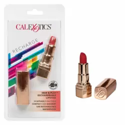Мини-вибратор Hide & Play Rechargeable Lipstick, в форме губной помады, 8,2 см, красный