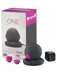 Водонепроницаемый магнитно-левитационный пульсатор Revel Body One – серый с фиолетовым