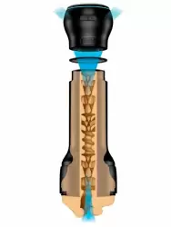 Интерактивная насадка Power Blow V2 для мастурбатора Kiiroo, всасывающий эффект, управление через приложение, черный