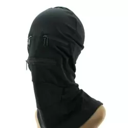 Маска на голову с молниями Zipper Face Hood – черный