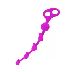 Анальная цепочка Beeds из лепестков со стимулирующим шариком – розовый