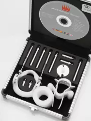 Набор для увеличения пениса Jes-Extender Titanium в алюминиевом кейсе – серебристый с белым